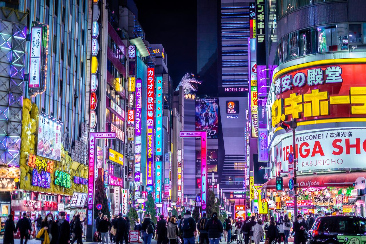 無料発送 ネオンの街] 渋谷 新宿 街 ネオン 女 東京 夜 人物画 絵画 絵 絵画